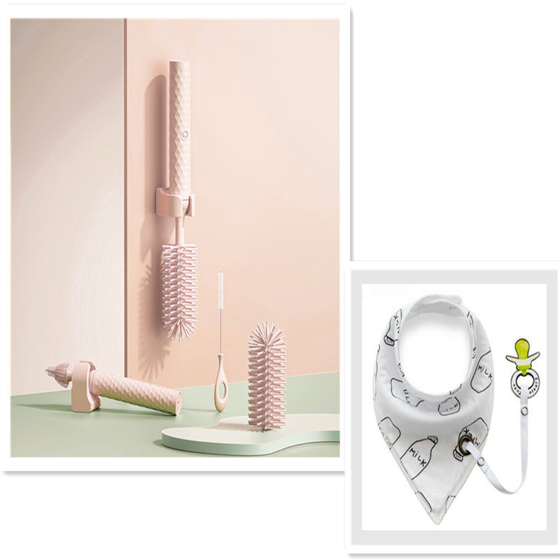 Electric Silicone Bottle Brush 360 Degree Rotating Baby Pacifier Cup Pacifier Cleaning Brush Set