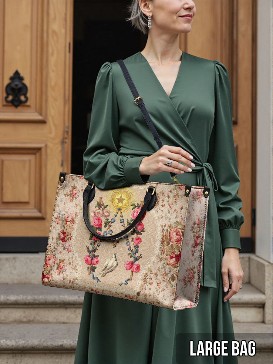 Lumamom  Roses of the Rosary Leather Bag