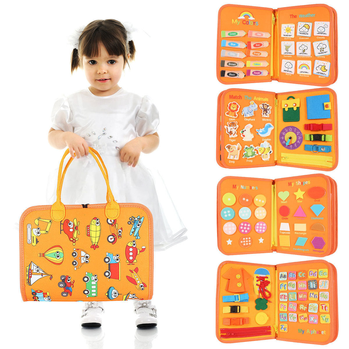 Felt Learning Board Baby Early Education Puzzle Busy Board