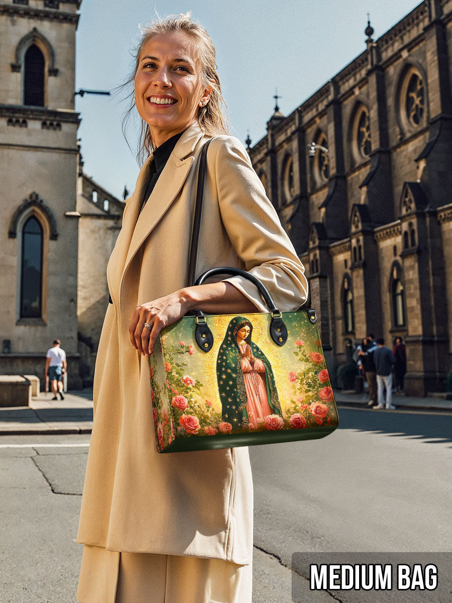 Lumamom  Roses of Guadalupe Leather Bag