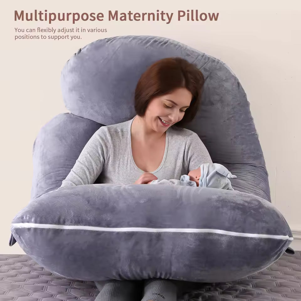 Pregnancy Pillows for Sleeping, U Shaped Full Body Maternity Pillow with Removable Cover