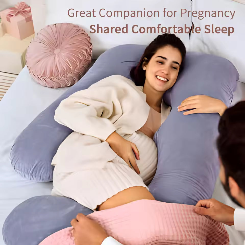 Pregnancy Pillows for Sleeping, U Shaped Full Body Maternity Pillow with Removable Cover