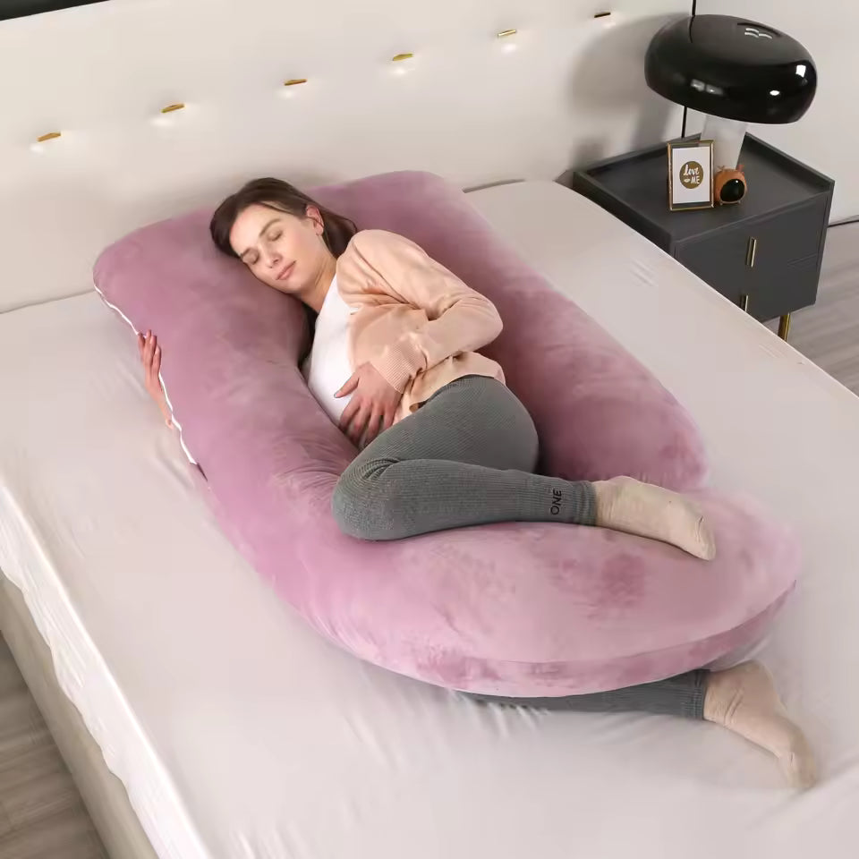 Pregnancy Pillows for Sleeping, U Shaped Full Body Maternity Pillow with Removable Cover