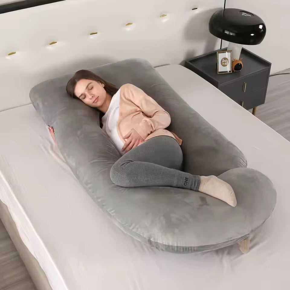 Pregnancy Pillows for Sleeping, U Shaped Full Body Maternity Pillow with Removable Cover
