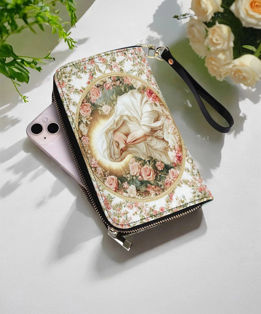 Virgin Mary's Grace Leather Wallet Purse