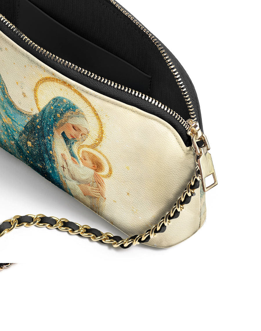 Divine Mother’s Embrace Leather Crossbody Bag