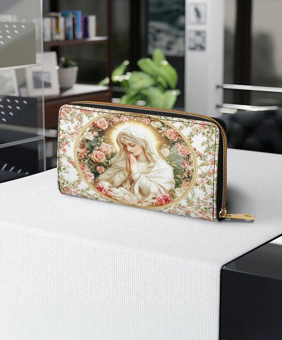 Virgin Mary's Grace Leather Wallet Purse