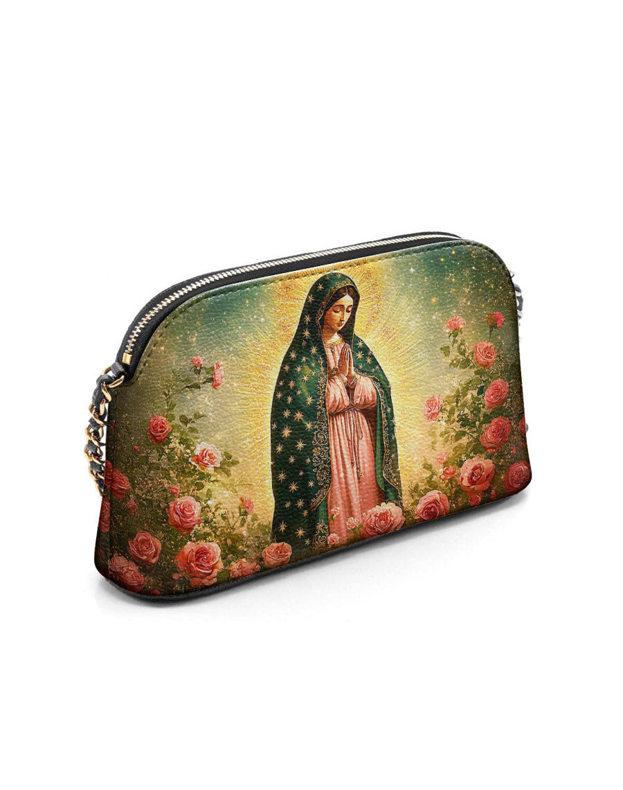 Roses of Guadalupe Leather Crossbody Bag