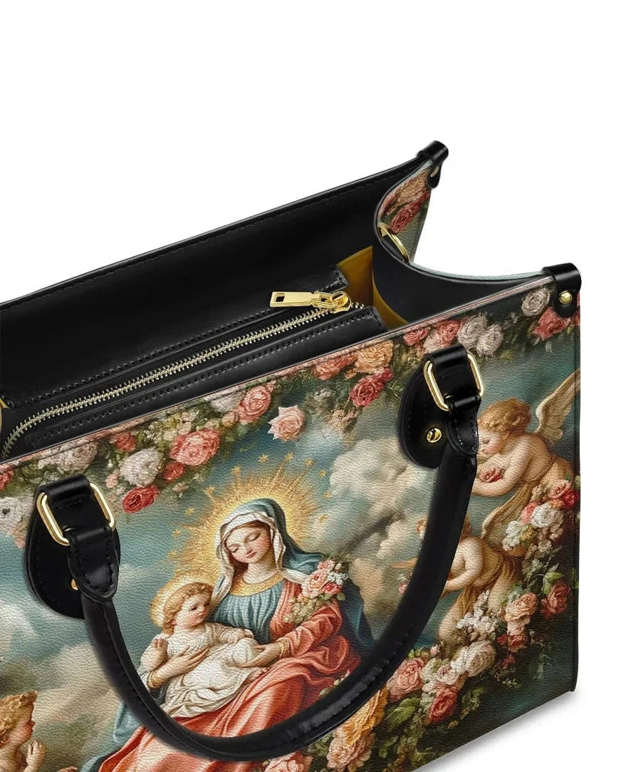 Halo Of Roses Leather Bag