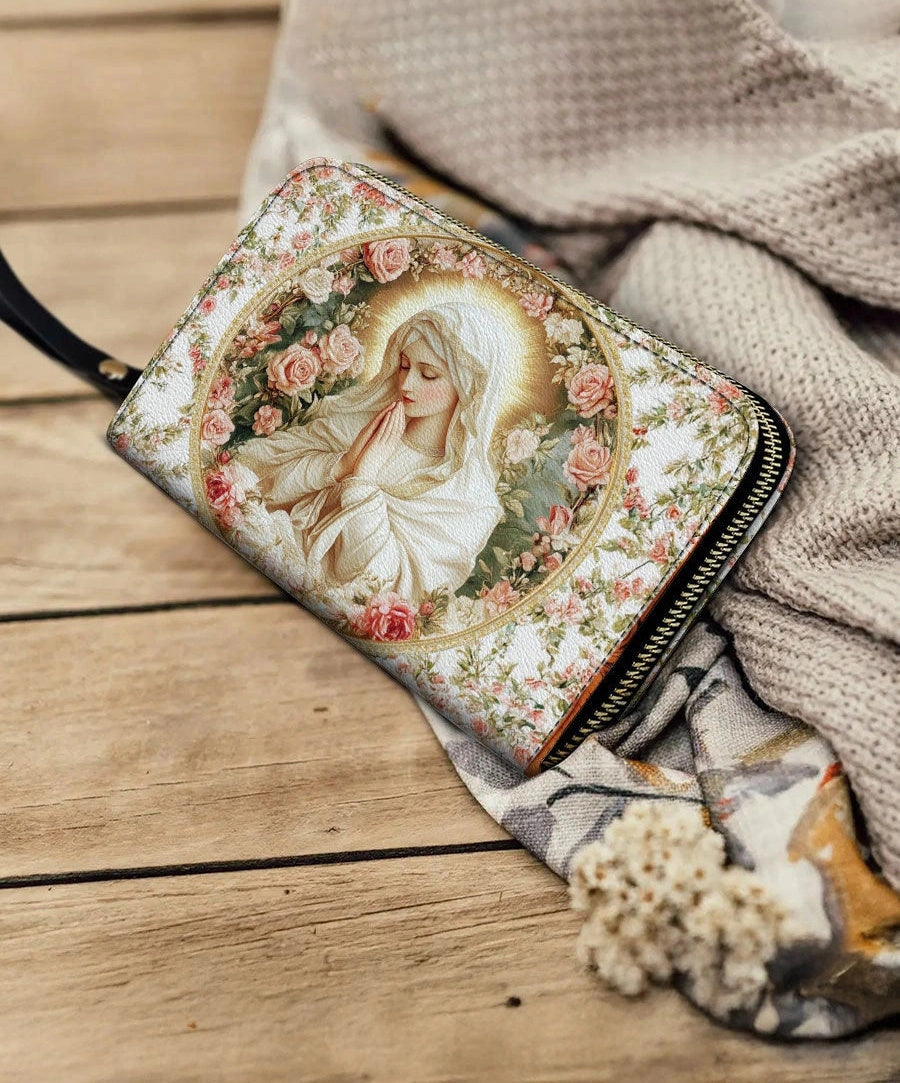 Virgin Mary's Grace Leather Wallet Purse
