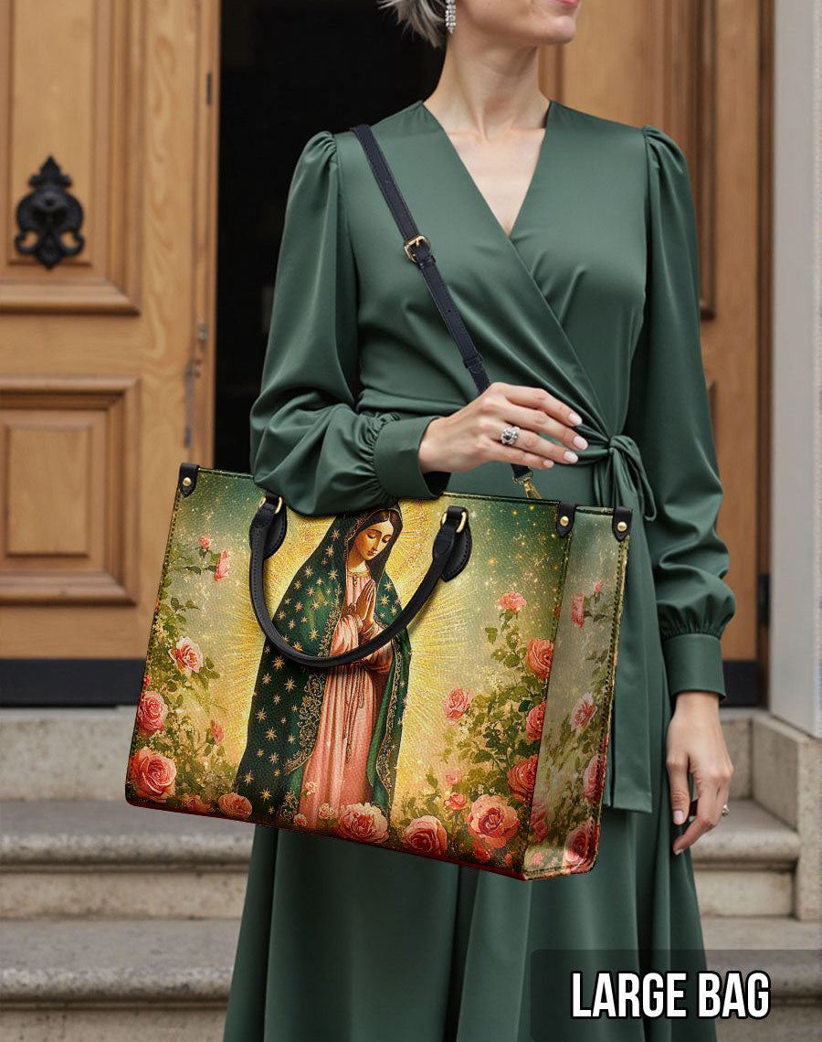 Roses of Guadalupe Leather Bag