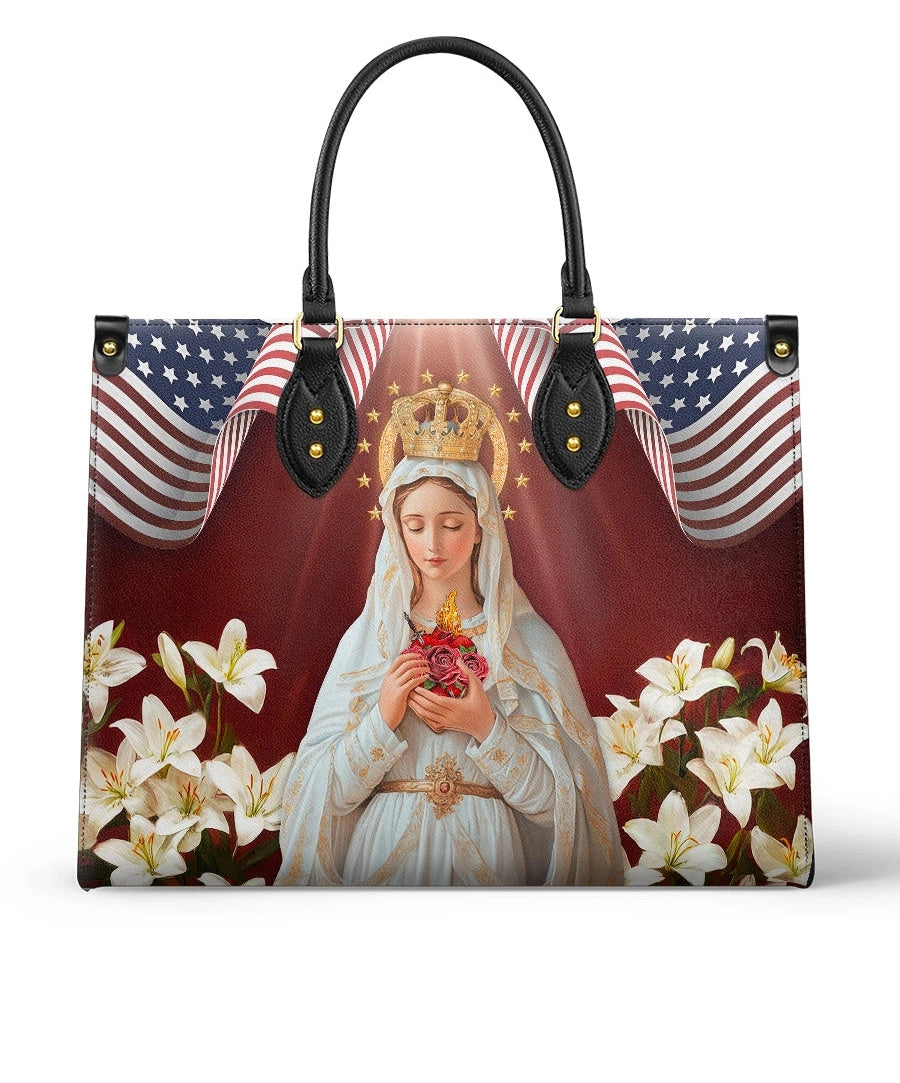Our Lady Of America Leather Bag