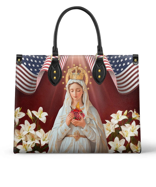 Our Lady Of America Leather Bag