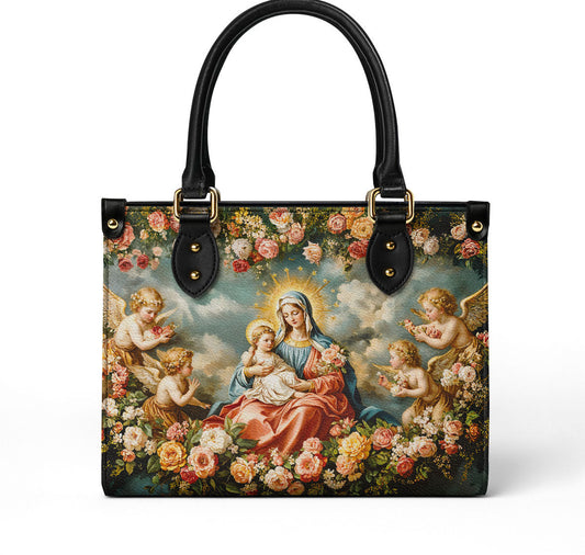 Halo Of Roses Leather Bag