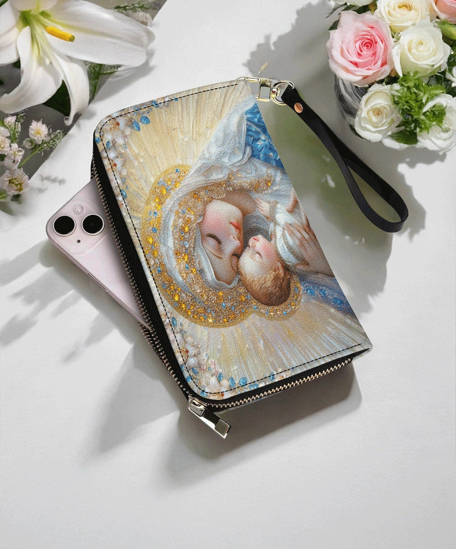 Divine Grace and Serenity - Leather Wallet Purse