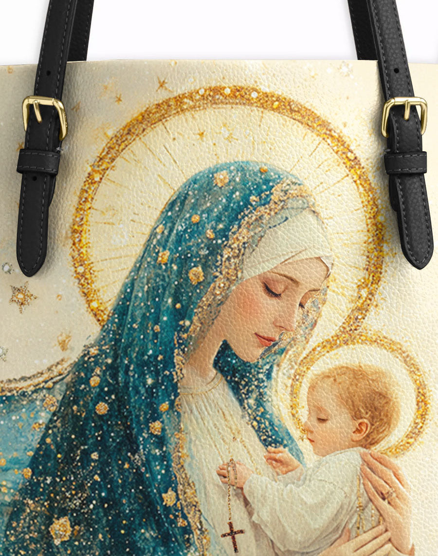 Divine Mother’s Embrace Leather Tote Bag