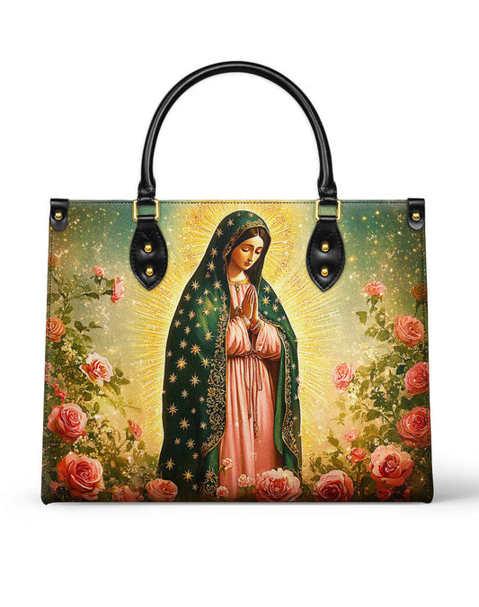 Roses of Guadalupe Leather Bag