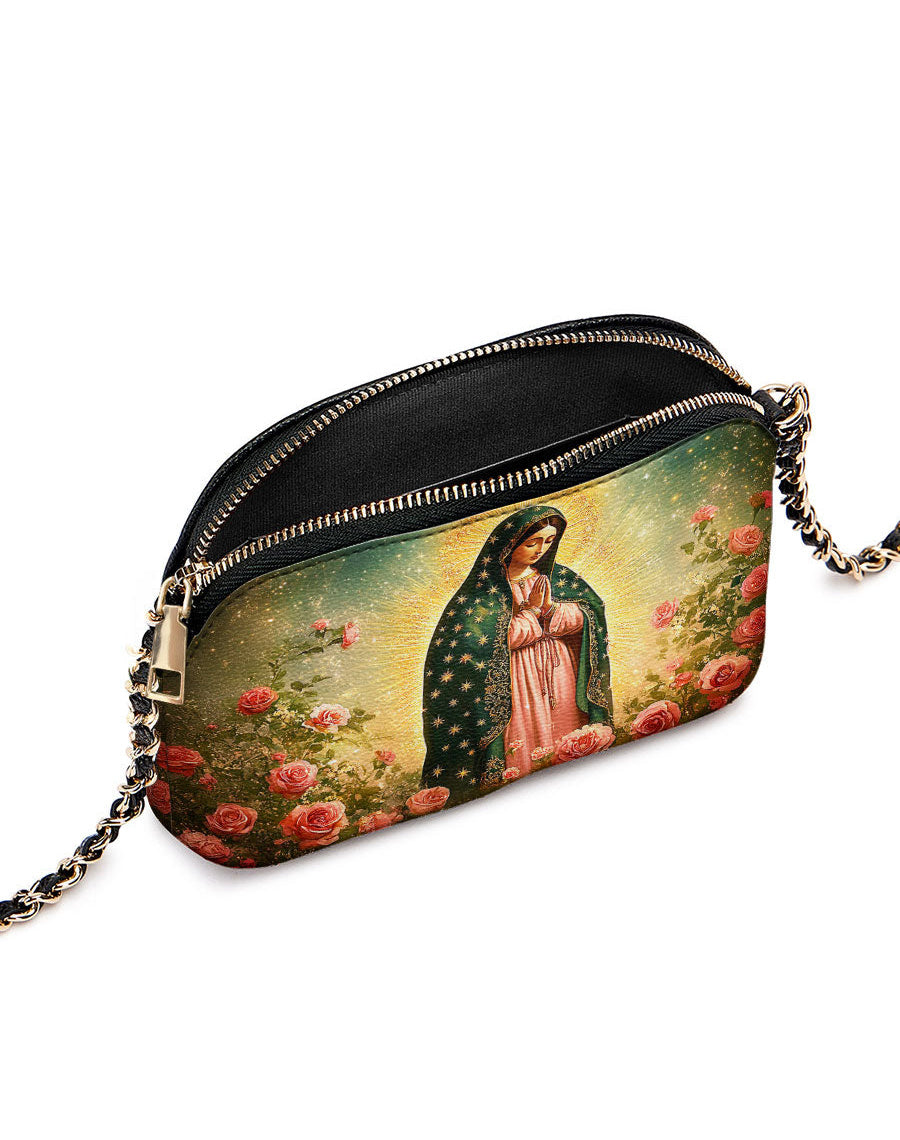 Roses of Guadalupe Leather Crossbody Bag