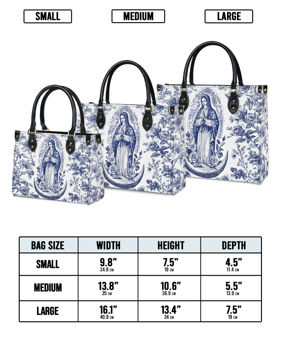 Sacred Serenity Virgin Mary Leather Bag