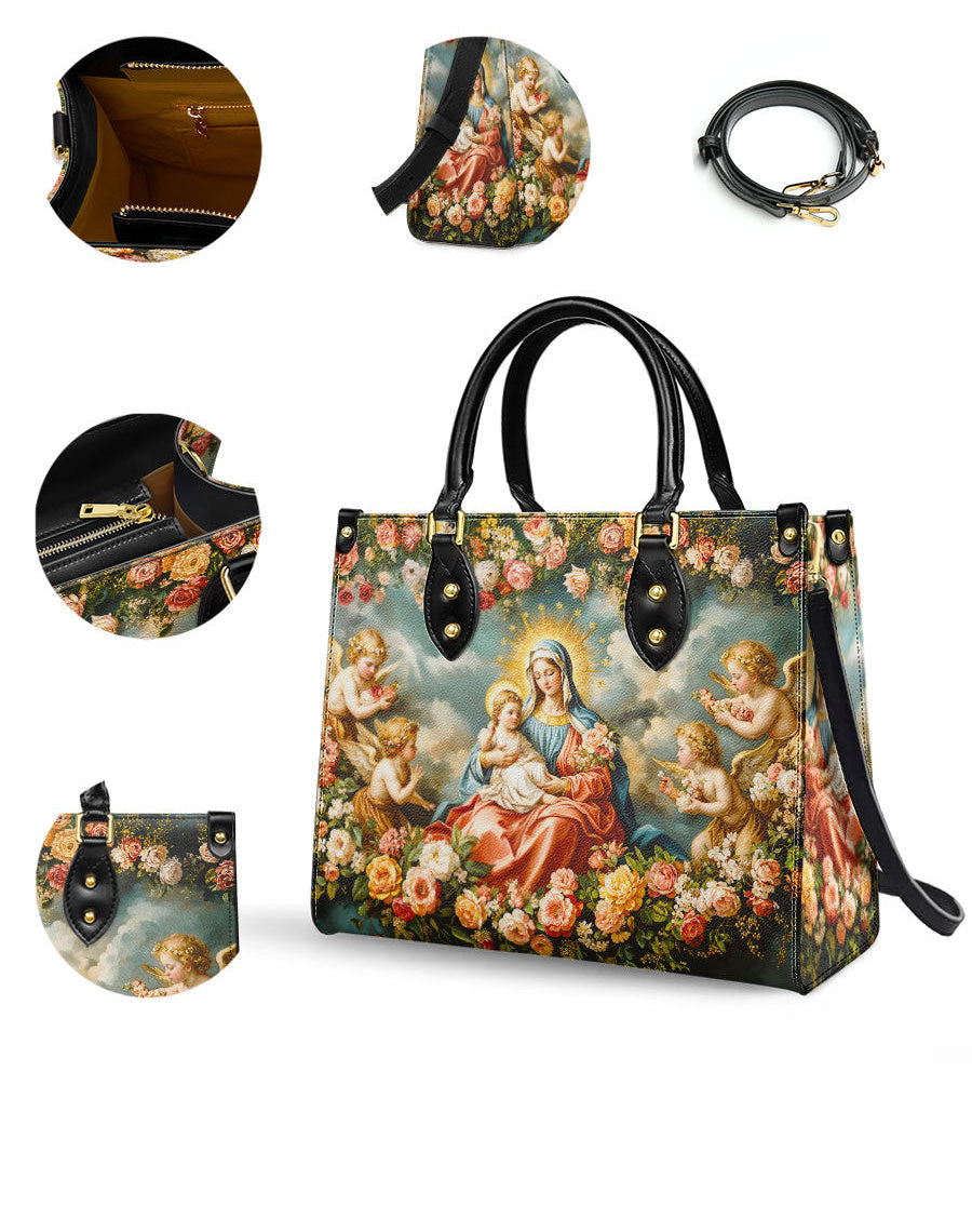 Halo Of Roses Leather Bag