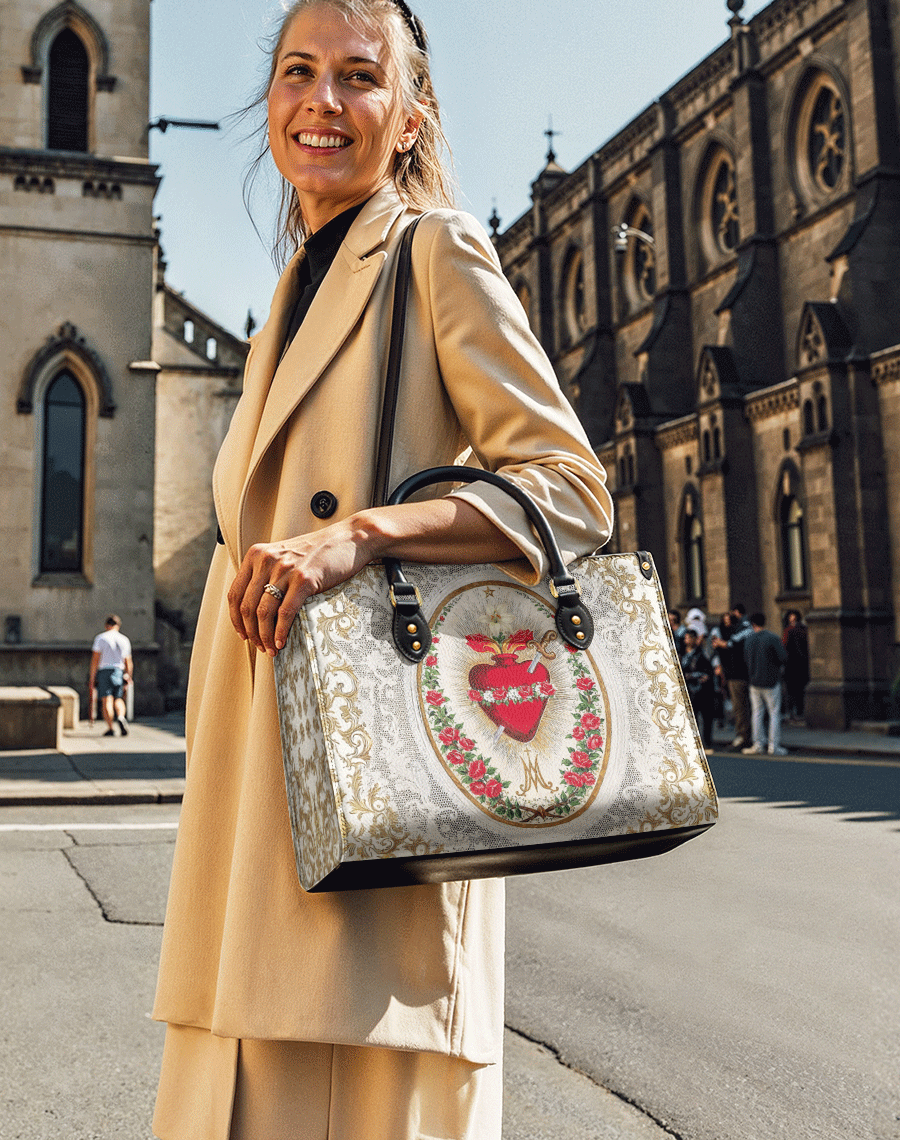 Immaculate Heart of Mary Elegance Leather Bag