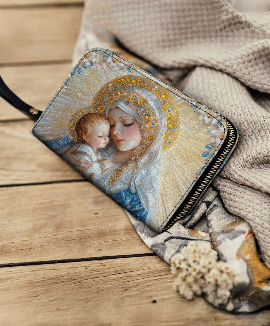 Divine Grace and Serenity - Leather Wallet Purse