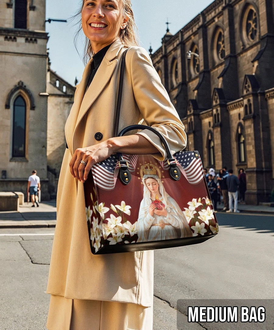 Our Lady Of America Leather Bag