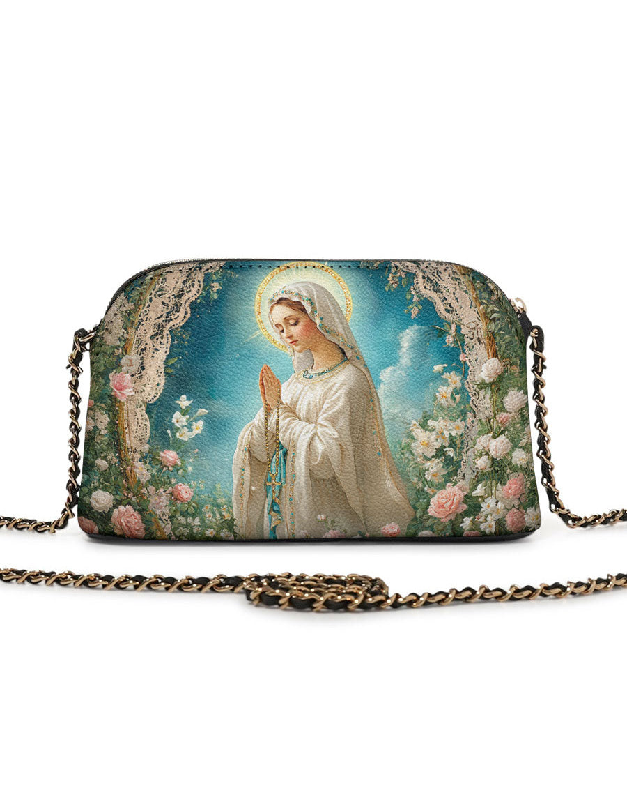 Lady Of Lourdes Leather Crossbody Bag