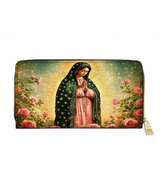 Roses of Guadalupe Leather Wallet Purse