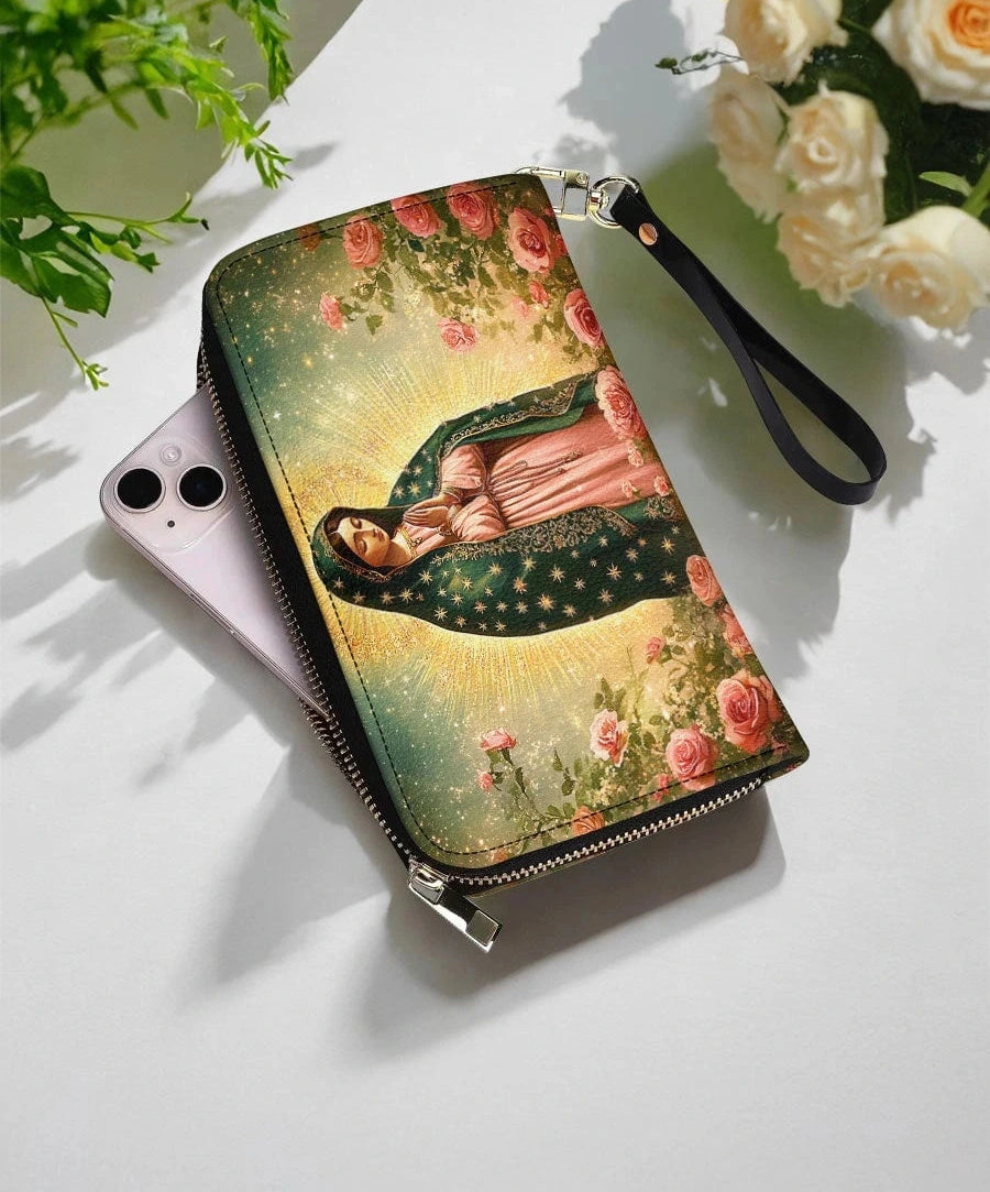 Roses of Guadalupe Leather Wallet Purse