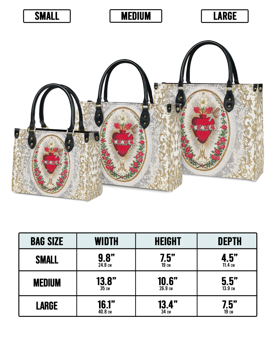 Immaculate Heart of Mary Elegance Leather Bag