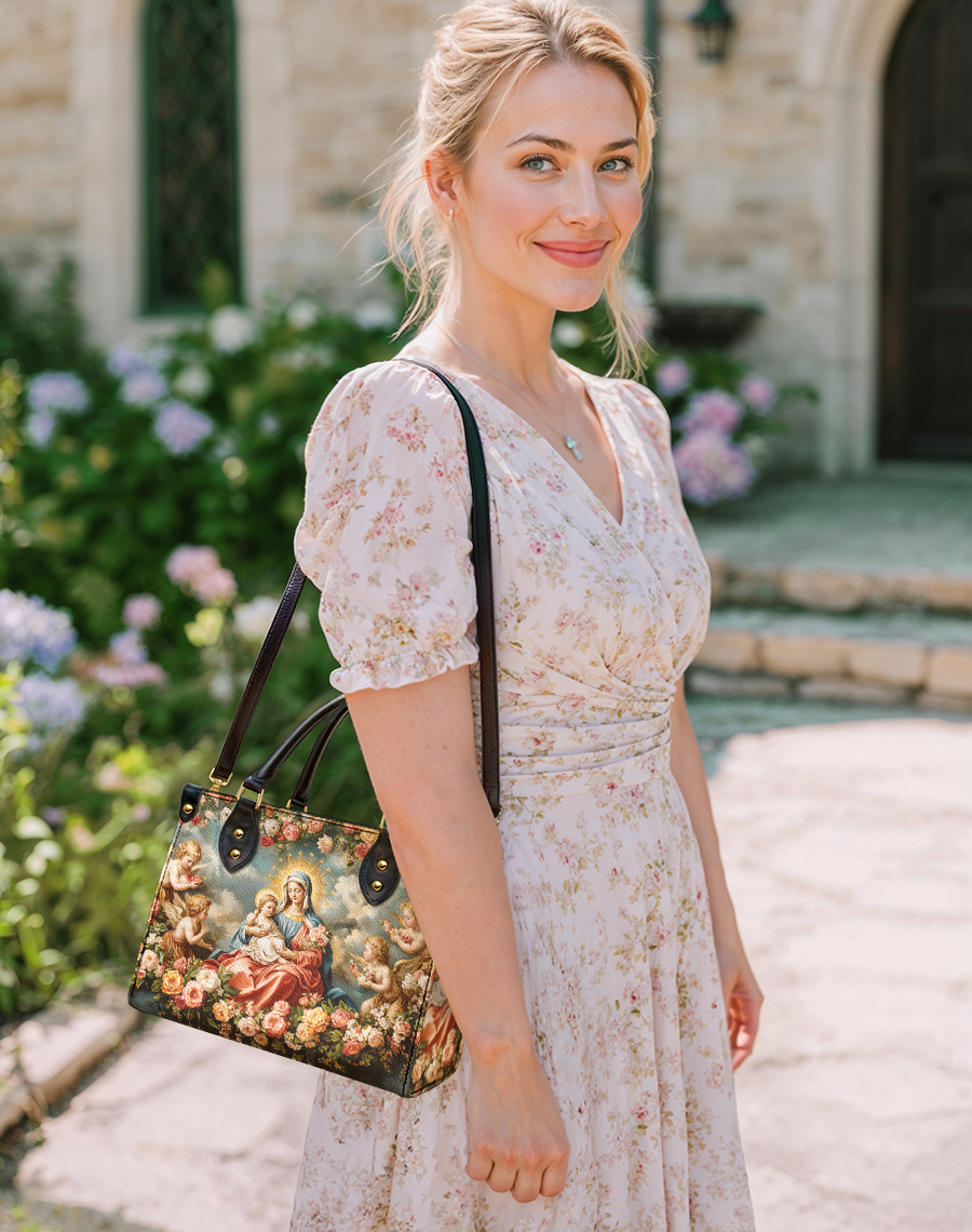Halo Of Roses Leather Bag