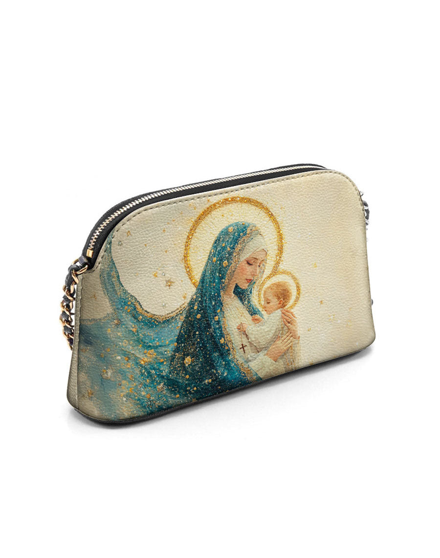 Divine Mother’s Embrace Leather Crossbody Bag