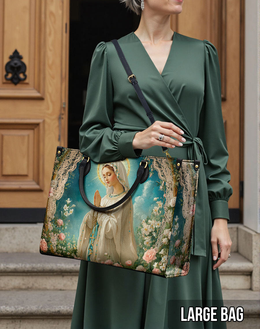 Lady Of Lourdes Leather Bag