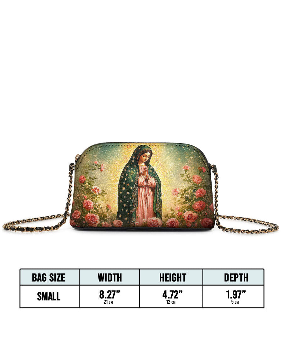 Roses of Guadalupe Leather Crossbody Bag