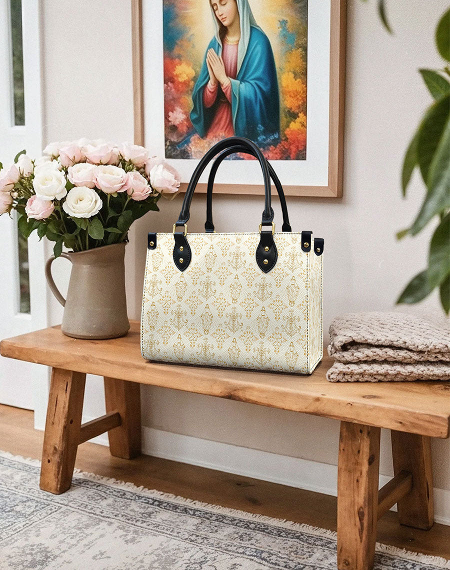 The Ave Maria Pattern Leather Bag