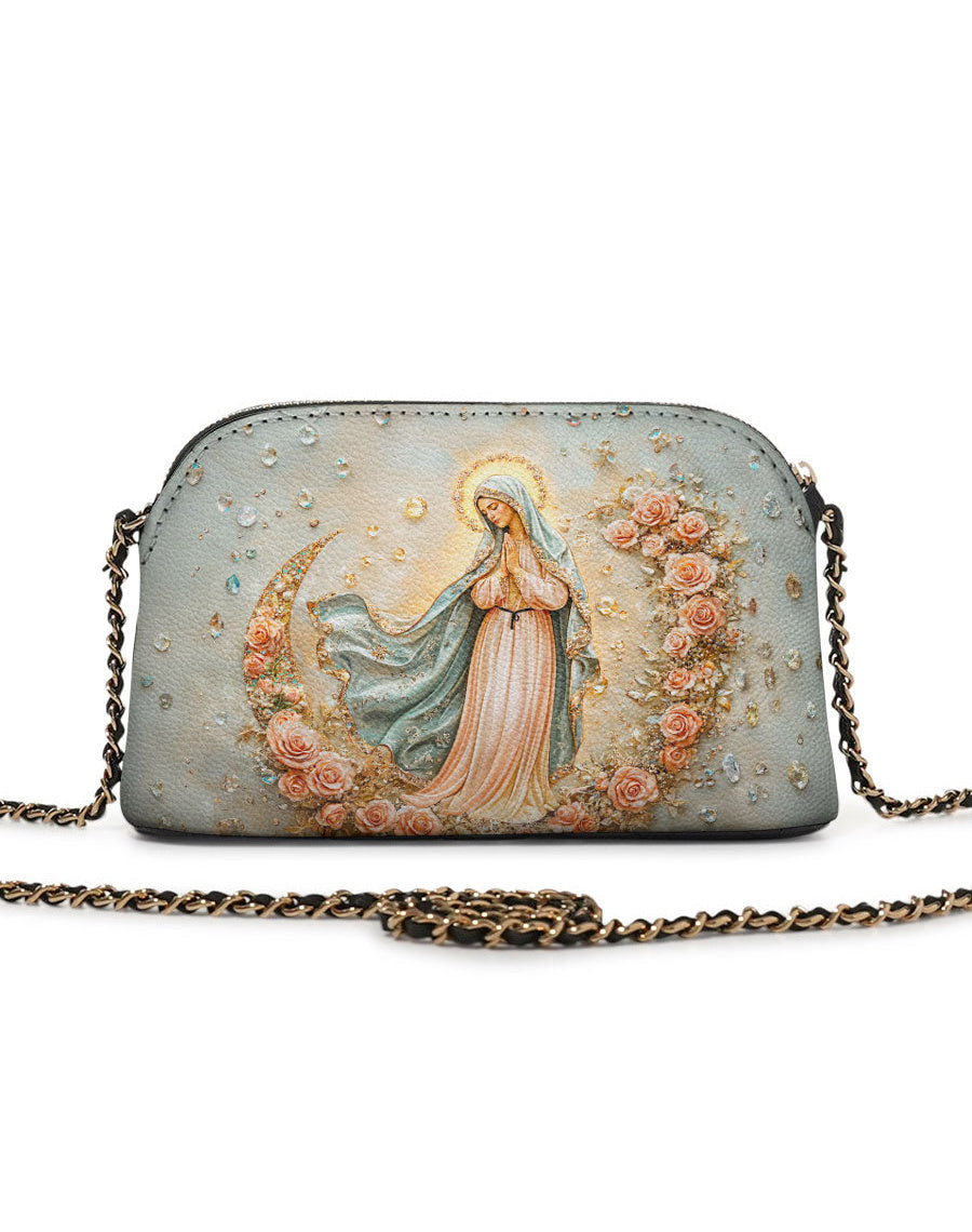 The Crescent of Serenity Leather Crossbody Bag
