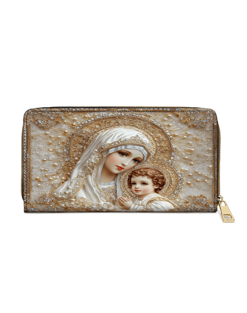 Heavenly Grace in Radiant Splendor - Leather Wallet Purse