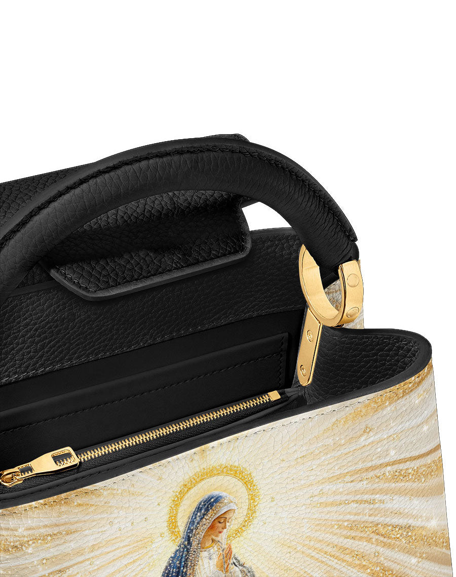Our Lady’s Eternal Glow Leather Satchel Bag
