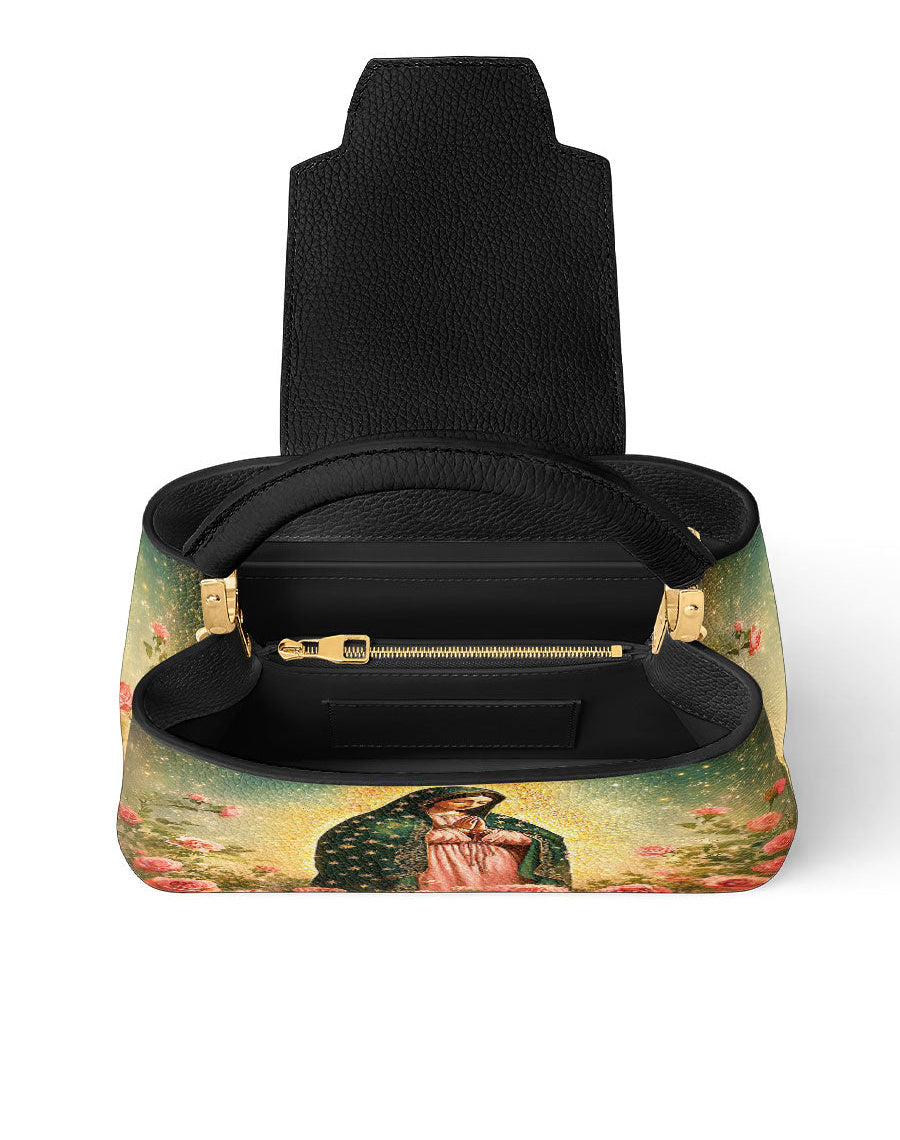 Roses of Guadalupe Leather Satchel Bag