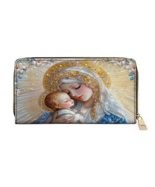 Divine Grace and Serenity - Leather Wallet Purse