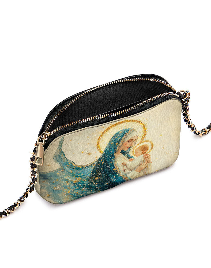 Divine Mother’s Embrace Leather Crossbody Bag