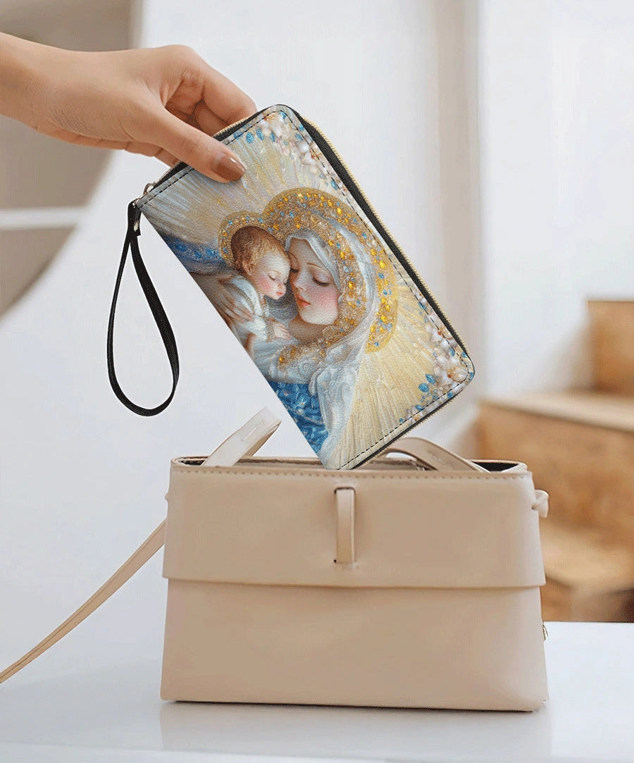 Divine Grace and Serenity - Leather Wallet Purse