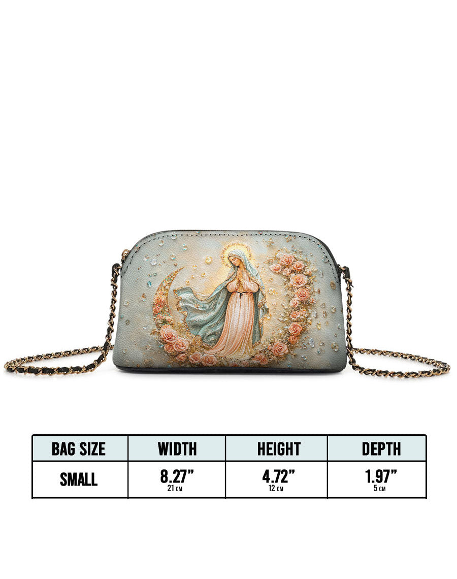 The Crescent of Serenity Leather Crossbody Bag