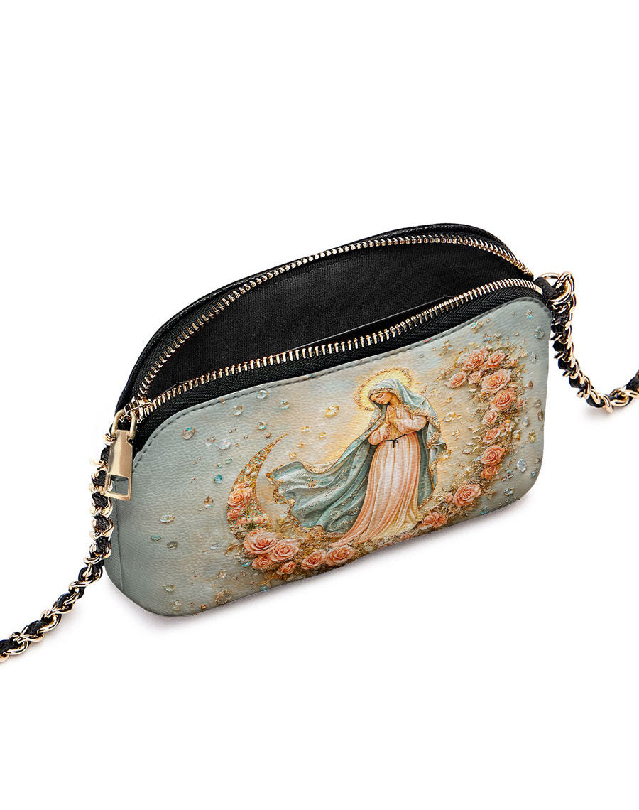 The Crescent of Serenity Leather Crossbody Bag
