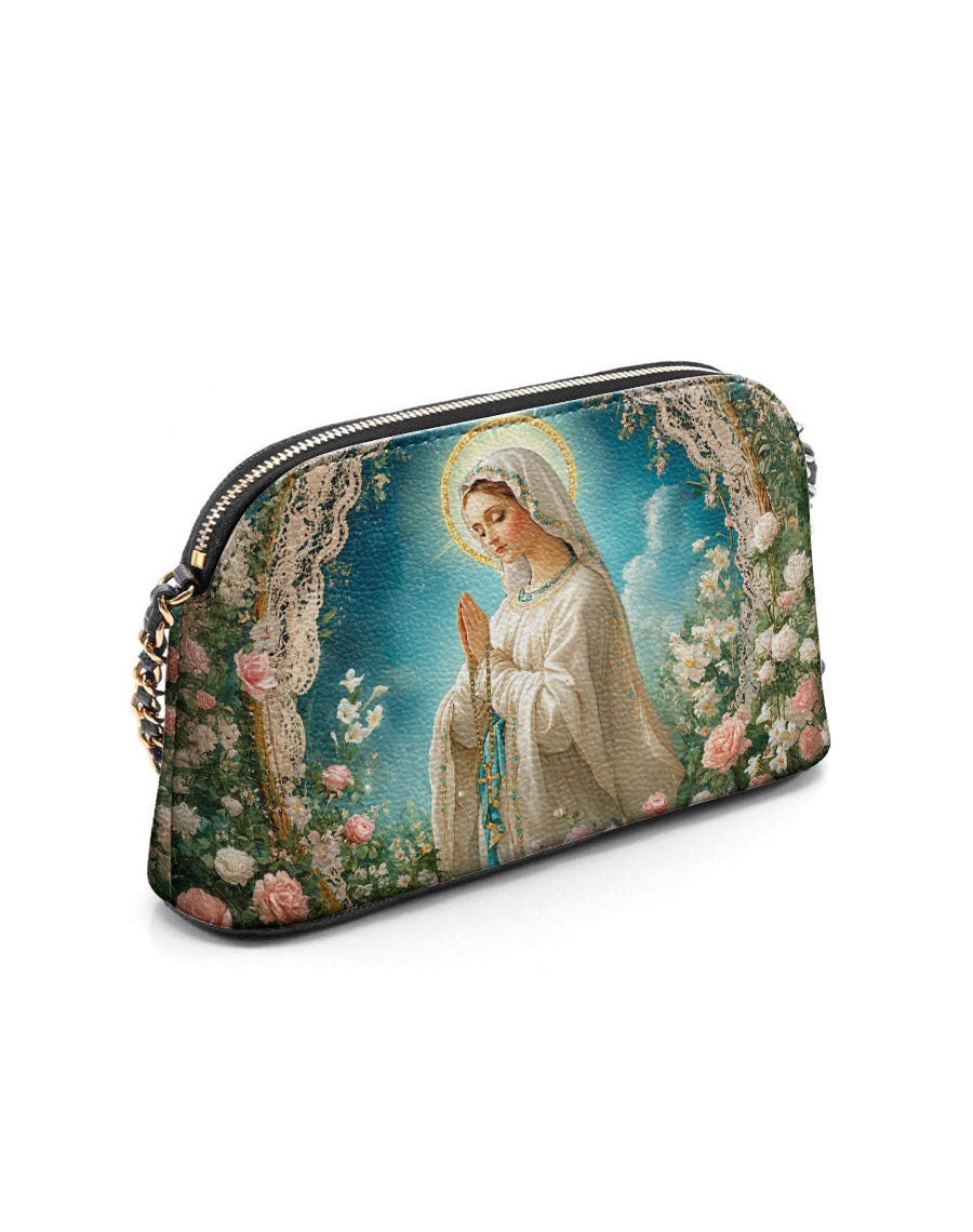 Lady Of Lourdes Leather Crossbody Bag
