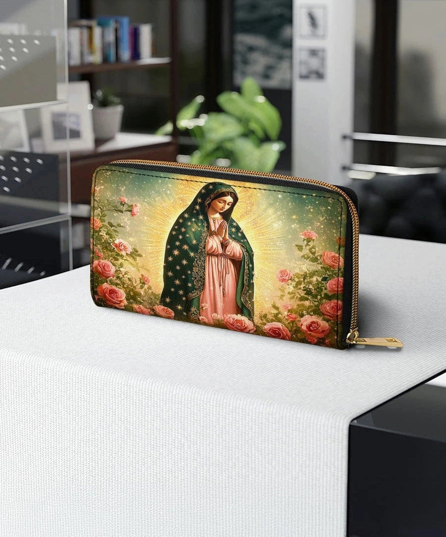 Roses of Guadalupe Leather Wallet Purse