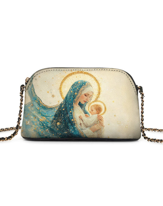 Divine Mother’s Embrace Leather Crossbody Bag