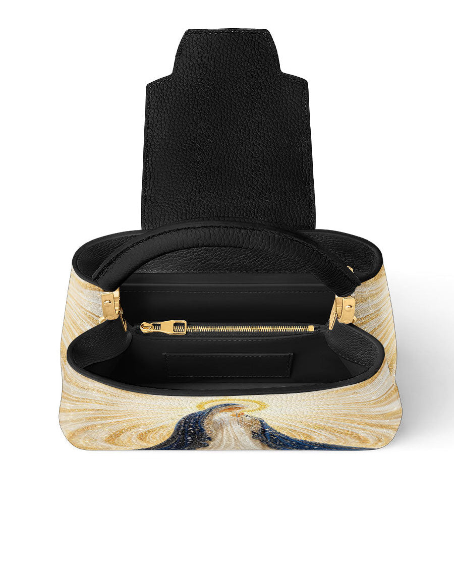 Our Lady’s Eternal Glow Leather Satchel Bag