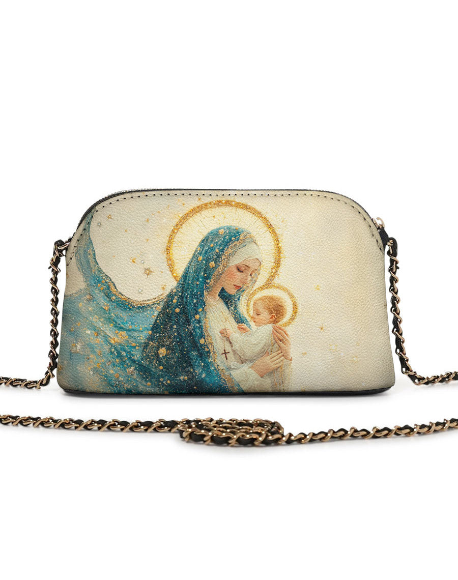 Divine Mother’s Embrace Leather Crossbody Bag